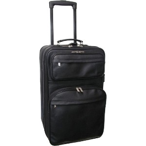 Amerileather 26-Inch Expandable Suitcase with Wheels – Elegant Upright Travel Case in Durable Top Grain Leather - 1 of 4