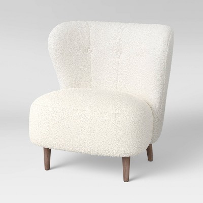 Cheryiie Faux Fur Accent Chair White - Christopher Knight Home