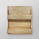 2 Tier Wood Kids' Book Shelf Natural - Pillowfort™