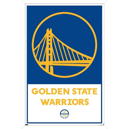 Trends International Nba Golden State Warriors - Logo 21 Framed Wall ...