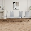ALEXOUN Modern Dining Chairs Set of 4, PU Faux Leather High Back Upholstered Chairs, with Silver Metal Legs,for Kitchen,Living,Bedroom,Dining Room - 4 of 4