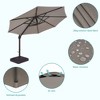 Sonkuki 11FT Outdoor Cantilever Patio Umbrella w/Base and Aluminium Pole, 360° Rotation and Infinite Canopy Angle Adjustment - 4 of 4