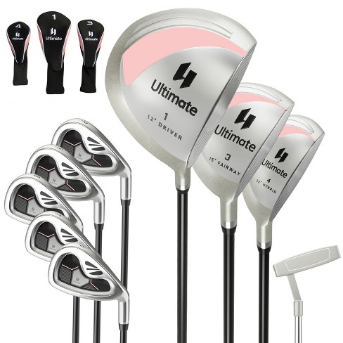 Men's Complete Golf Clubs Package Set 10 Pieces Includes Alloy Driver