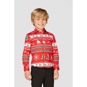 OppoSuits Boys Button Up Shirts - Christmas Shirts - 1 of 4