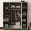 TIRAMISUBEST 4-Door Wardrobe with 1 Storage Drawer and Hanging Rod, Modern Bedroom Armoire Closet with Storage Shelves - 2 of 4