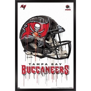 Trends International NFL Tampa Bay Buccaneers - Drip Helmet 20 Framed Wall Poster Prints - 1 of 4