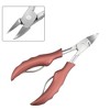Unique Bargains Toe Nail Clippers Professional Nail Clipper Kit for Travel or Home Pink Stainless Steel - 3 of 4