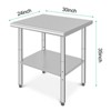 Stainless Steel Table, Heavy-Duty Metal Commercial Prep Table with Open Storage Racks for Restaurant Kitchens, Home, Hotels, Food Preparation - 2 of 4
