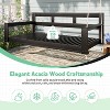 Whisen Twin Size Wooden Porch Swing with 4 Ropes - 3 of 4