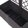 Mlmh & Kngwa 53"H Outdoor Rattan Trellis Raised Bed - 2 of 4