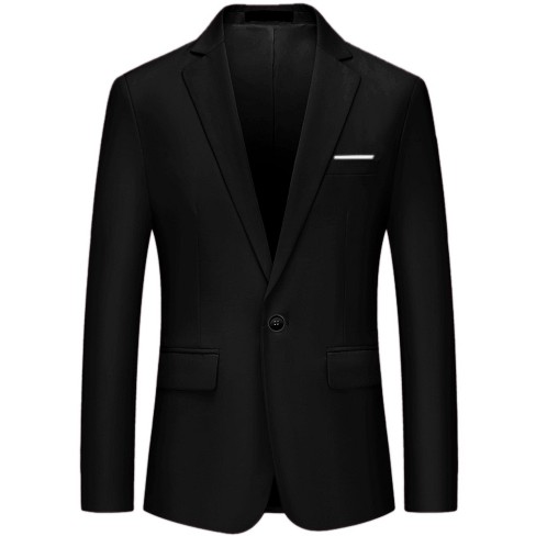 Lars Amadeus Men's Dress Slim Fit Single Breasted One Button Suit ...