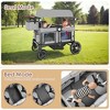 Kinder King Folding Wagon Stroller for 2 Kids, Adjustable Handle, All-Terrain Shock-Absorbing Wheel, Detachable Tray, Diaper Bag - 4 of 4