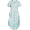 Women's Plus Size Spirited Floral Maxi Dress - sea foam | STARLING REINE - 4 of 4