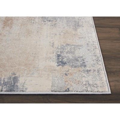 Handmade Beige/Grey Abstract Cotton Runner Rug