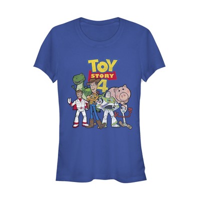 Juniors Womens Toy Story Character Logo Party T-shirt - Royal Blue ...