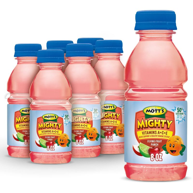 Mott&#39;s Mighty Fruit Punch Juice Drink - 6pk/8 fl oz Bottles, 1 of 9