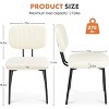 DOMETOUR Mid-Century Modern Kitchen Chair Set of 2 Dining Chairs-Upholstered, with Faux Leather Cushion Seat for Dining Room - 2 of 4