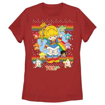 Women's Rainbow Brite Ugly Sweater Characters T-Shirt