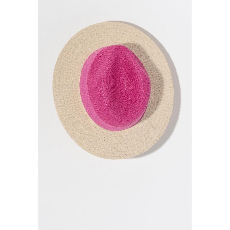 Shiraleah Pink and Natural Andrea Sun Hat, 3 of 6