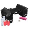 Unique Bargains Waterproof Nylon Cycling Luggage Motorcycle Saddlebag Side Tool Bags Black 1Pair - 4 of 4