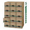 Bankers Box STOR/DRAWER STEEL PLUS Extra Space-Savings Storage Drawers, Letter Files, 14" x 25.5" x 11.5", Kraft/Green, 6/Carton - 2 of 4