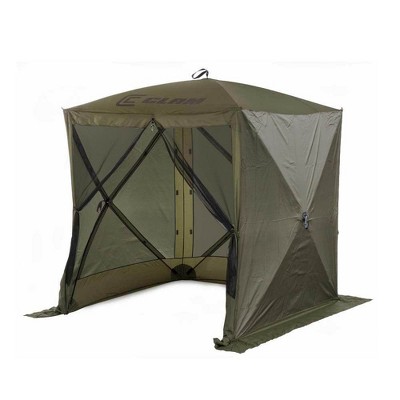 CLAM Quick-Set Traveler 6' x 6' Portable Pop-Up Outdoor Camping Gazebo Screen Tent Canopy Shelter and Carry Bag with 3 Wind and Sun Panels Accessory