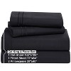 Clara Clark Bed Sheets, Premier 1800 Series 4 Piece Bed Sheet Set, Deep Pocket Luxury Soft Bedding Sheets & Pillowcases - 2 of 4