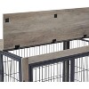 Acekool Wooden Dog Crate - 2-in-1 Side Table & Kennel with Wheels - 4 of 4