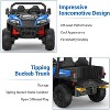 24V 4WD Electric Remote Control Ride-On Dump Truck, 2 Seat Kids Ride-On Truck with Music Player, LED Lights , Push Button Start Safety System - 4 of 4