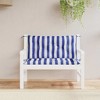 vidaXL Indoor/Outdoor Bench Cushions 2 pcs, Water-Repellent, Blue&White Stripe 39.4"x19.7"x2.8" - 3 of 4
