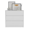 ORRD 3-Drawer Dresser, White Chest of Drawers, 31”H Compact Storage Cabinet for Bedroom, Nursery, Entryway, Modern Minimalist Style - 4 of 4