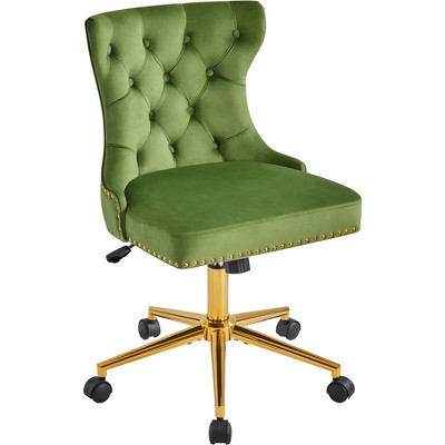 Yaheetech Upholstered Mid Back Button Tufted Computer Desk Chair