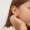 Girls' CZ Cluster Flower Screw Back Sterling Silver Earrings - In Season Jewelry - 2 of 4