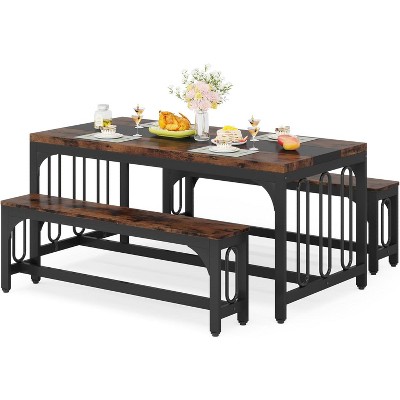 Tribeisigns 3pcs Dining Set for 4-6 People