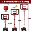 Skirfy Kids Basketball Hoop with Stand, Adjustable Height 3.5FT-6.2FT Toddler Basketball Goal Indoor Outdoor Sport Game，Red - 4 of 4