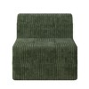 DOMETOUR Single Seat Corduroy Sleeper Sofa, Modern Minimalist Compressed Sectional Couch for Living Room/Bedroom, Space-Saving, Green - 3 of 4