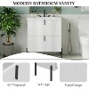 KWPZQEB 30" Modern Bathroom Vanity with Ceramic Sink, Vanity Cabinet w/ 2 Full-Extension Drawers & Vertical Pulls,Fluted Design Bath Vanity Sink Combo - 4 of 4