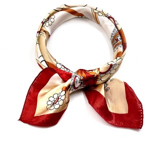 Allegra K Women's Soft Square Neck Scarves Multi Pattern Neckerchief - 1 of 4