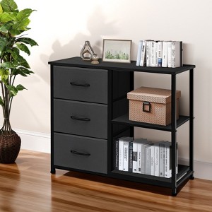 FONTOI Decorative Storage Cabinets, for Modern Interiors, Combining Functionality with Style, Black, 31.4"*11.8"*26.1" - 1 of 1