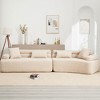 Curved Sectional Sofas Unique Modeling Design Foam-Filled Sleeper Sofa Bed ¨C Upholstered Indoor Furniture,No Assembly Required - 2 of 4