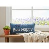 Hooked Rectangular Pillow Cover Bee Happy Theme – 17x9 inch by Manual Woodworkers and Weavers - 3 of 3