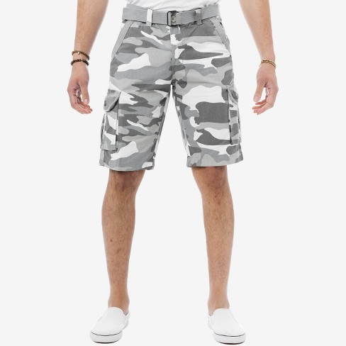 White store camo shorts