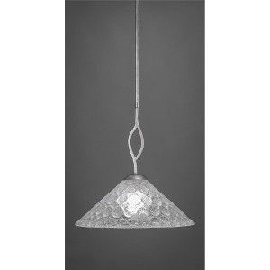 Toltec Lighting Revo 1 - Light Pendant in  Dark Granite with 16" Italian Bubble Shade - 1 of 1