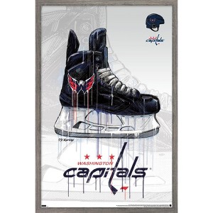 Trends International NHL Washington Capitals - Drip Skate 21 Framed Wall Poster Prints - 1 of 4