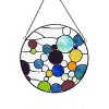 Chloe Lighting Bubbles Geometric-Style Stained Glass Window Panel 13" - 2 of 4