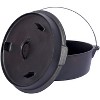 Pre-Seasoned Cast Iron Dutch Oven With Skillet Lid, Outdoor Camping Deep Pot for Camping Cooking BBQ , With Iron Pot Rack, 4.5 Quart - 2 of 4