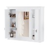Ridstar 28.74 in. H White Four Tier Bathroom Wall Cabinet with Mirror - 4 of 4