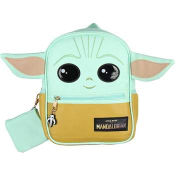 Star Wars The Mandalorian Grogu Baby Yoda Mini Backpack 10.5" with Coin Purse Multicoloured