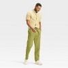 Houston White Men's Elastic Belt Trouser Fashion Pants - Green - 3 of 3