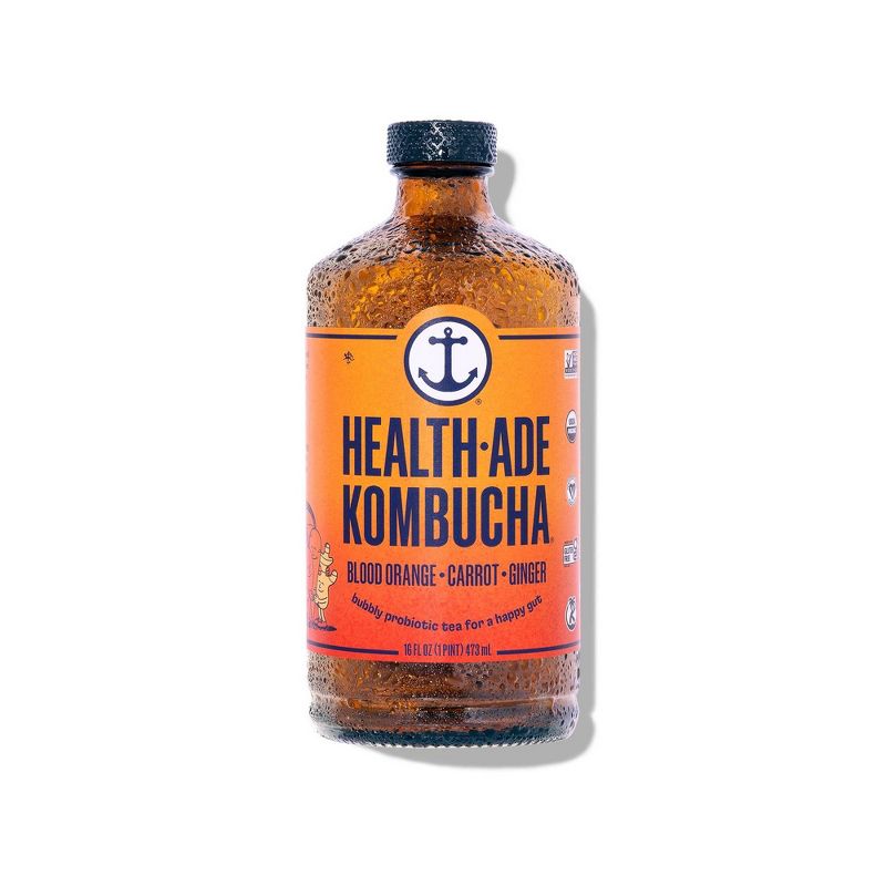 Health-Ade Organic Vegan Blood Orange Carrot Ginger Kombucha - 16 fl oz, 1 of 6